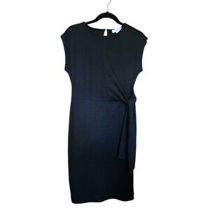Ann Taylor Weekend Black Petite Belted Mock Neck Dress Womens Size Petite Small